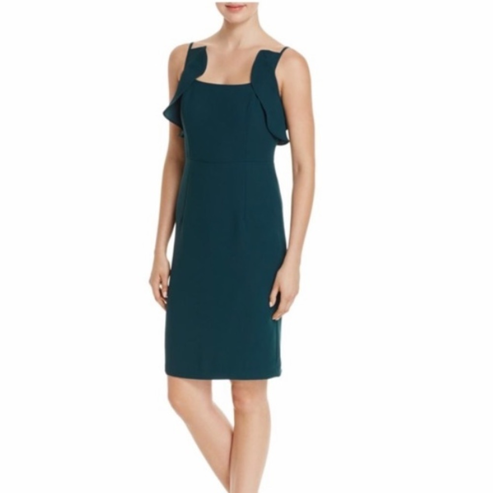 Nanette Lepore Evergreen‎ Holiday Ruffle StrapDress